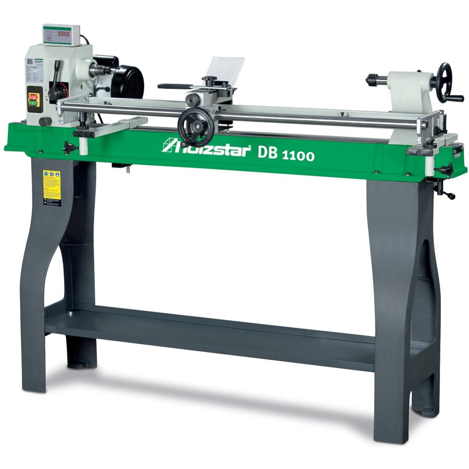 Holzstar - DB 1100 - Drechselbank - 750 Watt, 92 kg, grün